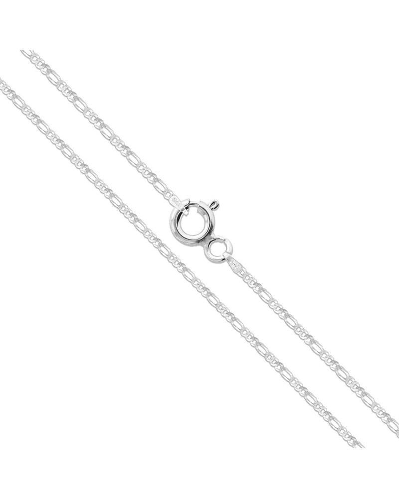 Sterling Silver Flat Figaro Chain 1mm-4.5mm Solid 925 Italy Link Women's Men's Necklace 2.3mm Length 30 Inches $15.84 Necklaces