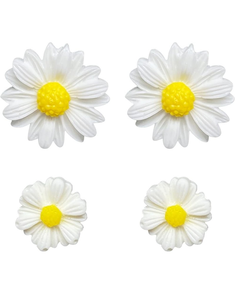 2Pairs Cute Daisy Flower Stud Earrings Acrylic Yellow Flower Daisy Earrings For Women Girls daisy $6.62 Earrings