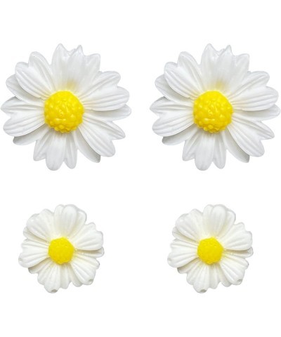 2Pairs Cute Daisy Flower Stud Earrings Acrylic Yellow Flower Daisy Earrings For Women Girls daisy $6.62 Earrings