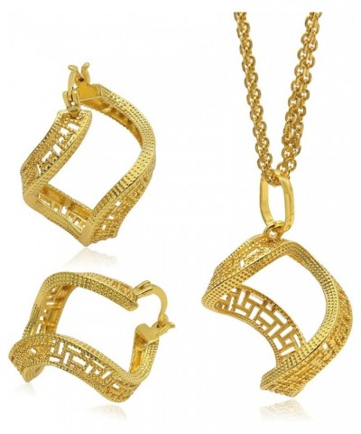 Indian ladies jewelry necklace earrings 24K gold plated Dubai necklace jewelry set 10 $11.25 Jewelry Sets