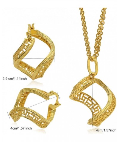 Indian ladies jewelry necklace earrings 24K gold plated Dubai necklace jewelry set 10 $11.25 Jewelry Sets