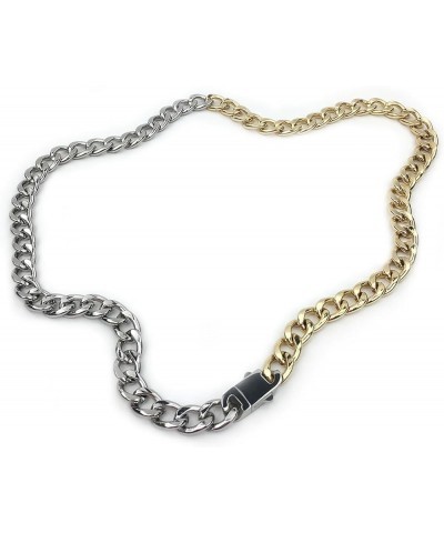 Chain necklace Curb Chain Necklace Black silver Cuban Link Hip Hop Neck Chains for Men Boys and women from 16 inches to 24 in...