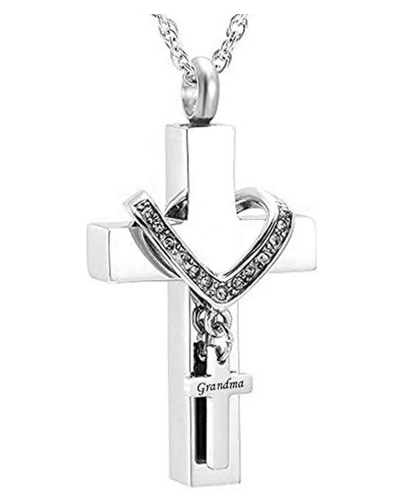 Cross Urn Necklaces for Ashes Cremation Crucifix Keepsake Memorial Pendant Necklace Grandma $9.17 Necklaces