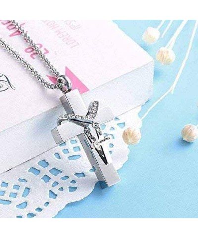 Cross Urn Necklaces for Ashes Cremation Crucifix Keepsake Memorial Pendant Necklace Grandma $9.17 Necklaces