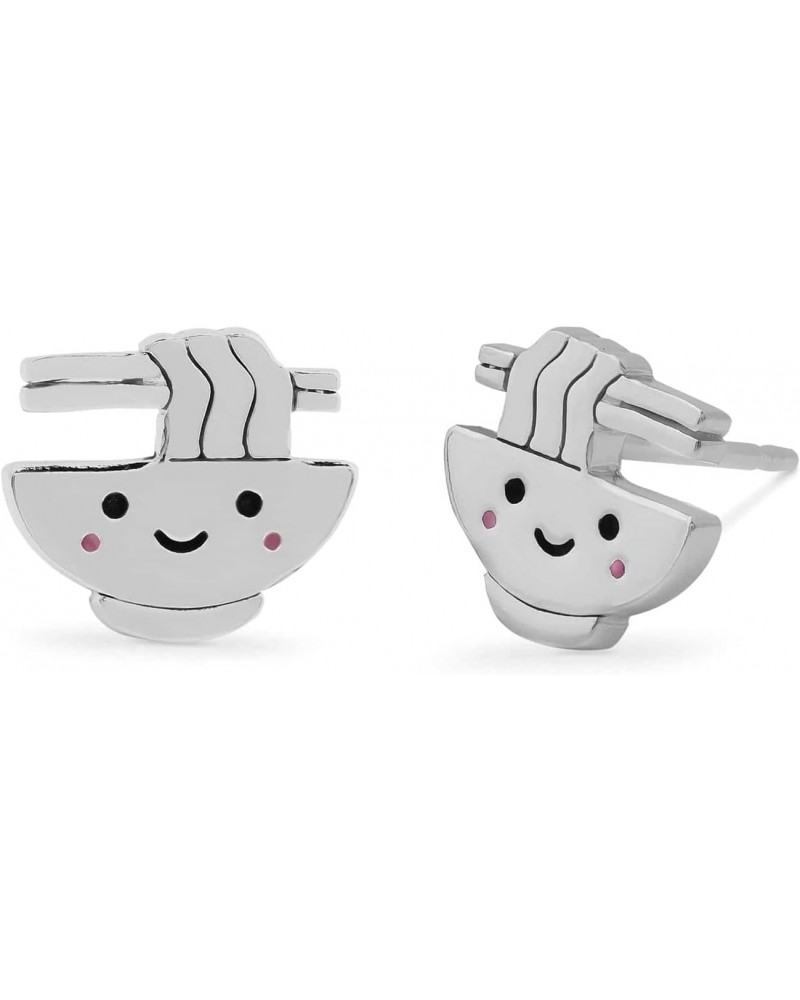 Jewelry Sterling Silver Ramen Noodle Bowl Stud Earrings $13.50 Earrings