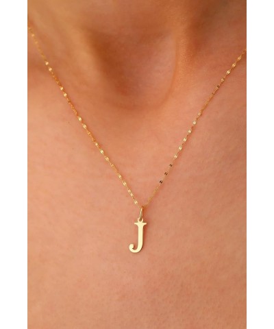 Exquisite 14K Gold Letter Pendant Chain Necklace, Personalized Initial Charm Jewelry for a Timeless and Stylish Look, Gift fo...