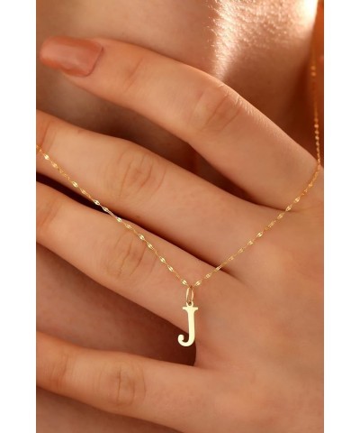 Exquisite 14K Gold Letter Pendant Chain Necklace, Personalized Initial Charm Jewelry for a Timeless and Stylish Look, Gift fo...