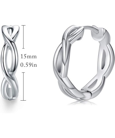 Infinity earrings, 925 Sterling Silver Infinity Hoop Earrings Huggie Earrings for Women Infinity Small Hoop Earrings for Wome...