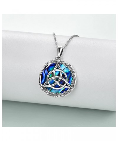 Dragon Celtic Knot Necklace Sterling Silver Dragon Abalone Shell Pendant Gifts For Women Men Jewelry Dragon Celtic Knot Neckl...