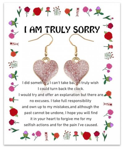 Apology Gifts I'm Sorry Gifts for Her Interlocking Heart Necklace Forgiveness Gift Apologize Gift for Wife, Girlfriend, Soulm...