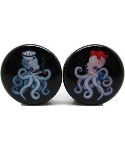 Octopus Couple Ear Plugs - Acrylic Screw-On - 10 Sizes Pair* 11/16" (18mm) $7.77 Body Jewelry