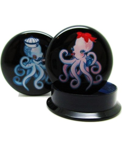 Octopus Couple Ear Plugs - Acrylic Screw-On - 10 Sizes Pair* 11/16" (18mm) $7.77 Body Jewelry