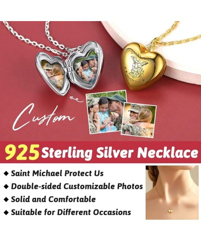 Sterling Silver Heart Locket Women Girls Small Picture Custom Lockets Pendant Necklace with Gift Packaging 22.0 Inches St Mic...