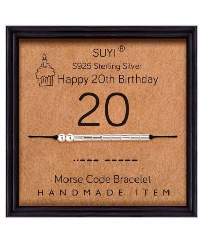 Morse Code Bracelet Birthday Gifts for Women Girls Sterling Silver Bracelet Birthday Jewelry for 12th 13th 14th 15th Sweet 16...