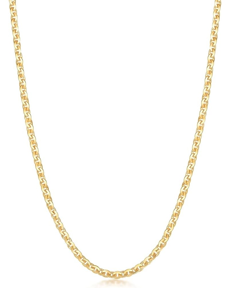 18K Solid Gold Anchor Chain, Link Necklace for Women 04800N Yellow Gold $146.20 Necklaces