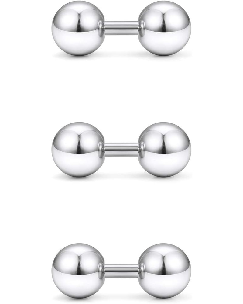 14G Big Piercing Balls PA Rings Piercing Jewelry Hypoallergenic Surgical Steel Tragus Helix Cartilage Earrings Externally Thr...