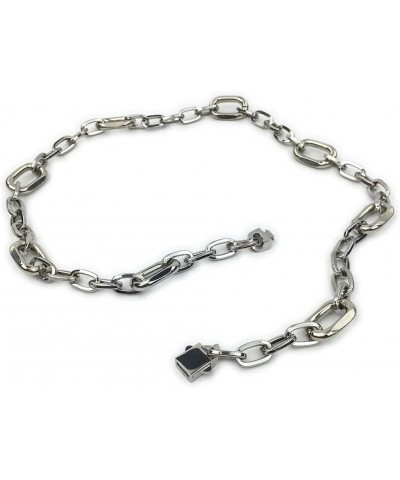 Chain necklace Curb Chain Necklace Padlock Chain Necklace Black silver Cuban Link Hip Hop Neck Chains for Men Boys and women ...