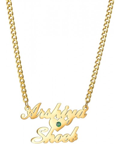 Custom Name Necklace Personalized Name Necklace 18K Gold Plated Customized Jewelry Gift for Women Birthstone name necklace $1...