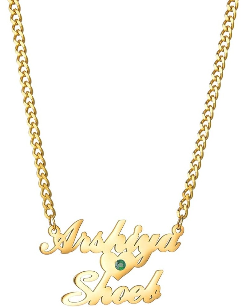 Custom Name Necklace Personalized Name Necklace 18K Gold Plated Customized Jewelry Gift for Women Birthstone name necklace $1...