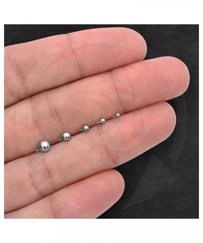 Premium Body Jewelry - Titanium Ball Tops for Internally Threaded Barbells - 16G 14G - Septum Cartilage Helix Tragus Conch Ro...