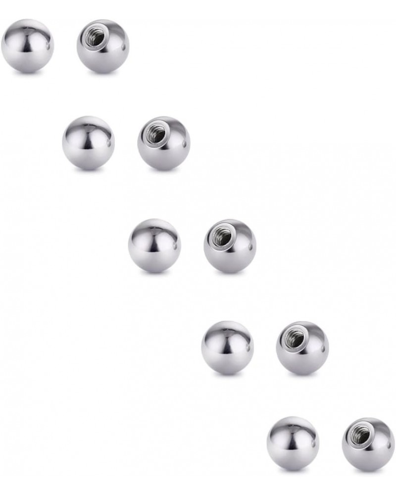 Threaded 316L Steel Replacement Balls Piercing Parts for Body Jewelry 14G 16G Barbell 10pcs 16G 3mm $7.19 Body Jewelry