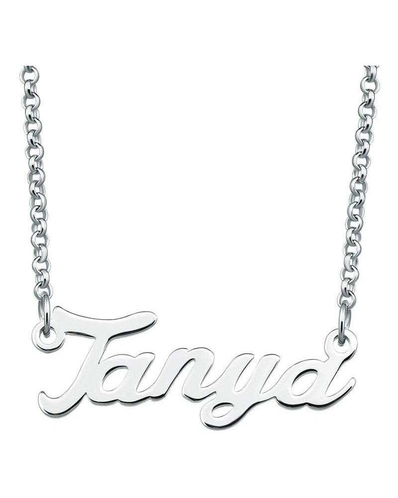 Personalized Name Necklace Custom Made Sterling Silver Pendant Women Choker Jewelry Same Day Shipping Valentine's Gift for He...