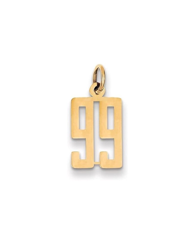 14k Yellow Gold Small Elongated Number Initial Charm Pendant Fine Jewelry For Women Number: 99 $64.75 Bracelets