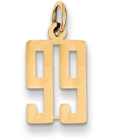 14k Yellow Gold Small Elongated Number Initial Charm Pendant Fine Jewelry For Women Number: 99 $64.75 Bracelets