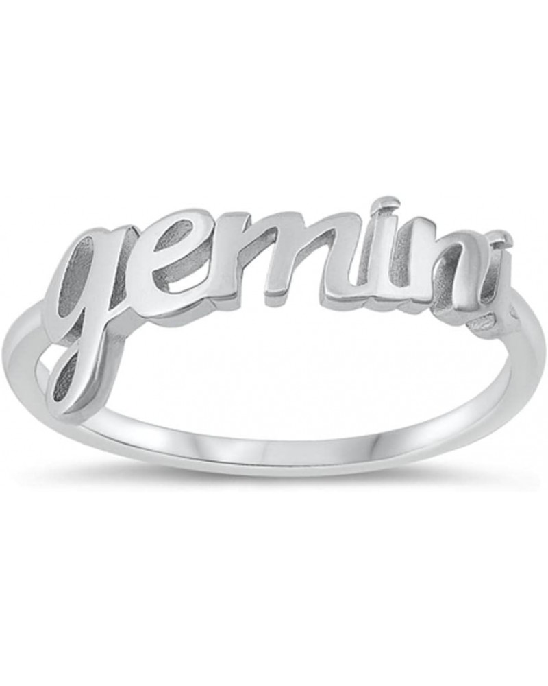 CHOOSE YOUR STYLE Sterling Silver Zodiac Ring Gemini $9.10 Rings