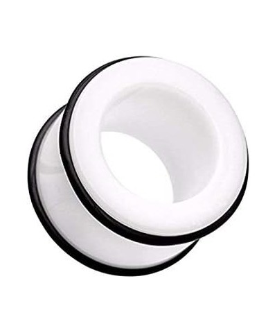 Basic Acrylic No Flare Ear Gauge Tunnel Plug 15/32" (12mm), White $8.66 Body Jewelry