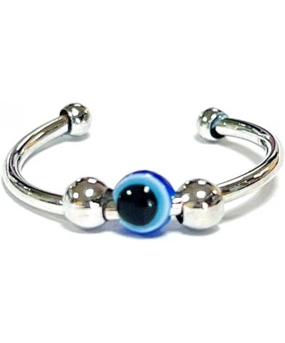 Set Spiral Anxiety Adjustable Evil Eye Bead Spinner Finger Stackable Joint Knuckle Ring Rotate Freely Jewelry Inspirations Fi...