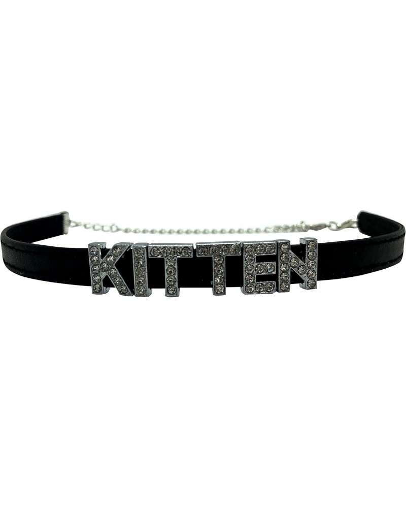 Kitten Choker Submissive Kawaii Cute Collar Necklace Letters Leather $9.17 Necklaces