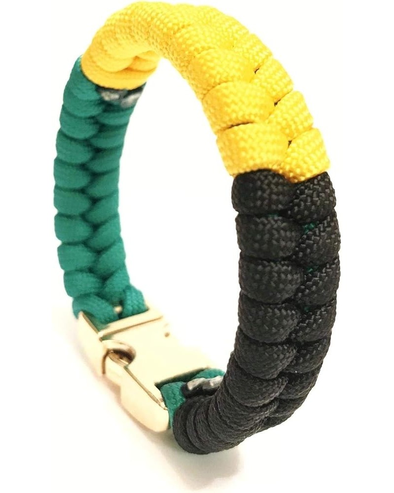 Jamaican Flag Mens & Women Paracord Bracelet Jewelry Jamaican Flag Size 7.5 inches $11.75 Bracelets