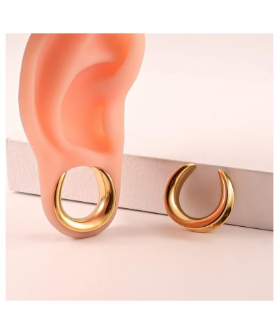 DIY Ear Gauges Hypoallergenic Saddle Ear Hangers Plugs Tunnels 316 Stainless Steel Ear Expander Stretchers Piercing Body Jewe...