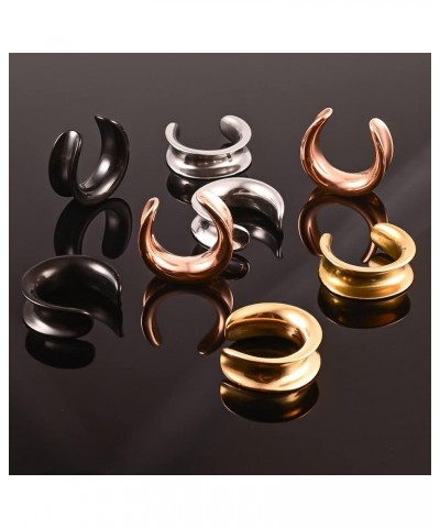 DIY Ear Gauges Hypoallergenic Saddle Ear Hangers Plugs Tunnels 316 Stainless Steel Ear Expander Stretchers Piercing Body Jewe...