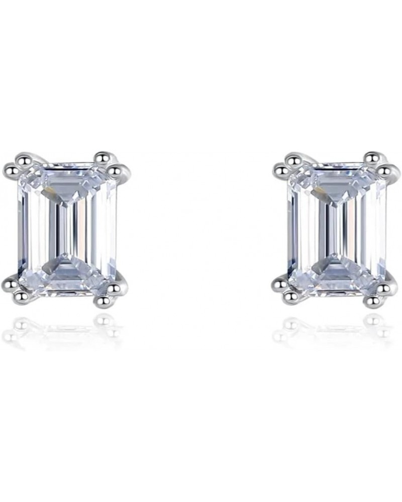 Stud Earrings for Women Cubic Zirconia Bridal Wedding Gift Fashion Jewelry White $5.89 Earrings