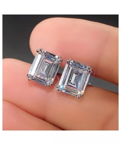 Stud Earrings for Women Cubic Zirconia Bridal Wedding Gift Fashion Jewelry White $5.89 Earrings