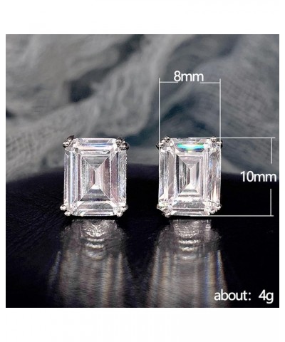 Stud Earrings for Women Cubic Zirconia Bridal Wedding Gift Fashion Jewelry White $5.89 Earrings