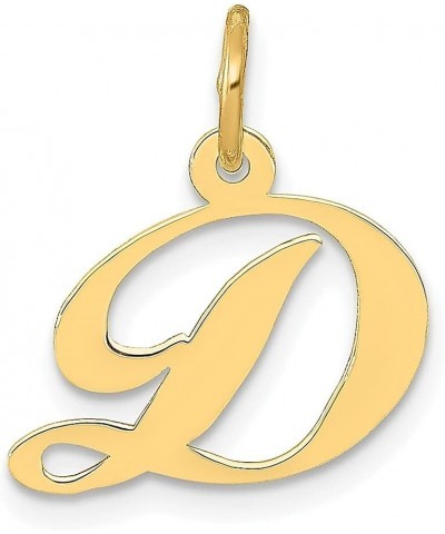 14k Yellow Gold Small Dainty Letter D Initial Name Monogram Necklace Charm Pendant Fine Jewelry For Women Gifts For Her $52.9...