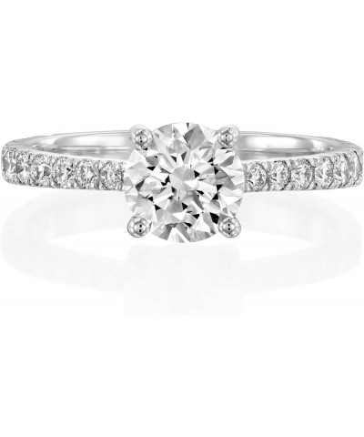 1.60-2.60 Cttw Lab Grown Diamond and Moissanite Engagement Ring 14k White Gold (D-E/VS, D-E/VS) | Comes With Gift Box 2.5 CTT...