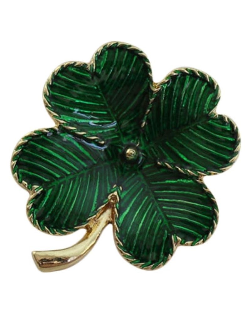 1Pc St Patricks Day Four Leaf Brooch Shamrock Gold Plated Retro Lapel Pin St. Patricks Day Accessory 4cm*3.5cm*0.2cm $7.50 Ot...