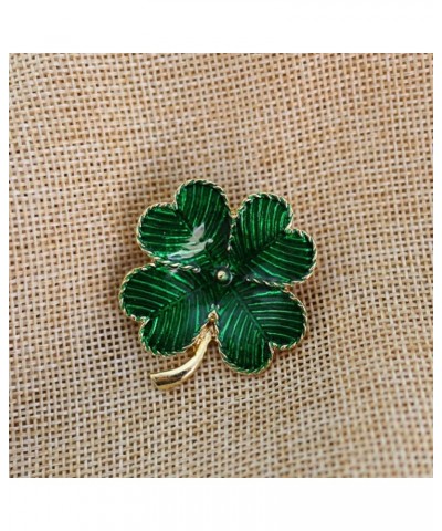 1Pc St Patricks Day Four Leaf Brooch Shamrock Gold Plated Retro Lapel Pin St. Patricks Day Accessory 4cm*3.5cm*0.2cm $7.50 Ot...