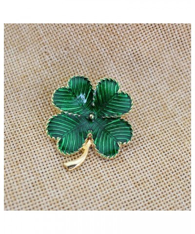 1Pc St Patricks Day Four Leaf Brooch Shamrock Gold Plated Retro Lapel Pin St. Patricks Day Accessory 4cm*3.5cm*0.2cm $7.50 Ot...