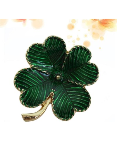 1Pc St Patricks Day Four Leaf Brooch Shamrock Gold Plated Retro Lapel Pin St. Patricks Day Accessory 4cm*3.5cm*0.2cm $7.50 Ot...