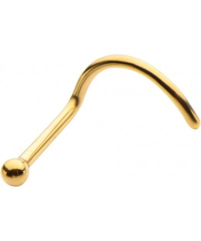 316L Surgical Steel Gold-Tone Micro Nose Screw Ring 1.5mm Ball 20G $9.71 Body Jewelry