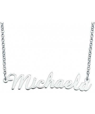 Custom Name Necklace Personalized 925 Sterling Silver Pendant Michaela $12.29 Necklaces