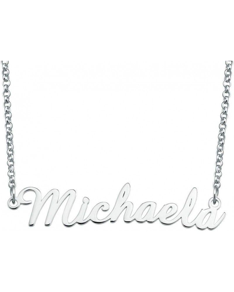 Custom Name Necklace Personalized 925 Sterling Silver Pendant Michaela $12.29 Necklaces