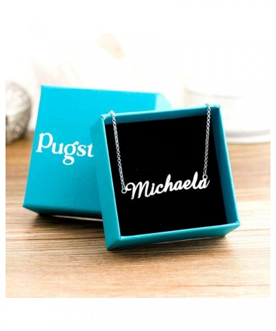 Custom Name Necklace Personalized 925 Sterling Silver Pendant Michaela $12.29 Necklaces