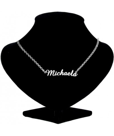 Custom Name Necklace Personalized 925 Sterling Silver Pendant Michaela $12.29 Necklaces