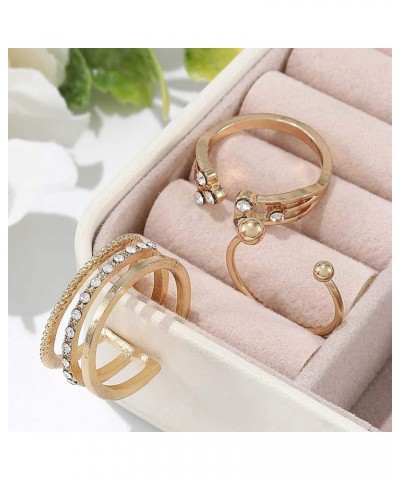 Hollow Stackable Rings 9pcs Gold Finger Rings Knuckle Rings Simple Joint Ring for Women and Girls Gold 10pcs $7.47 Rings